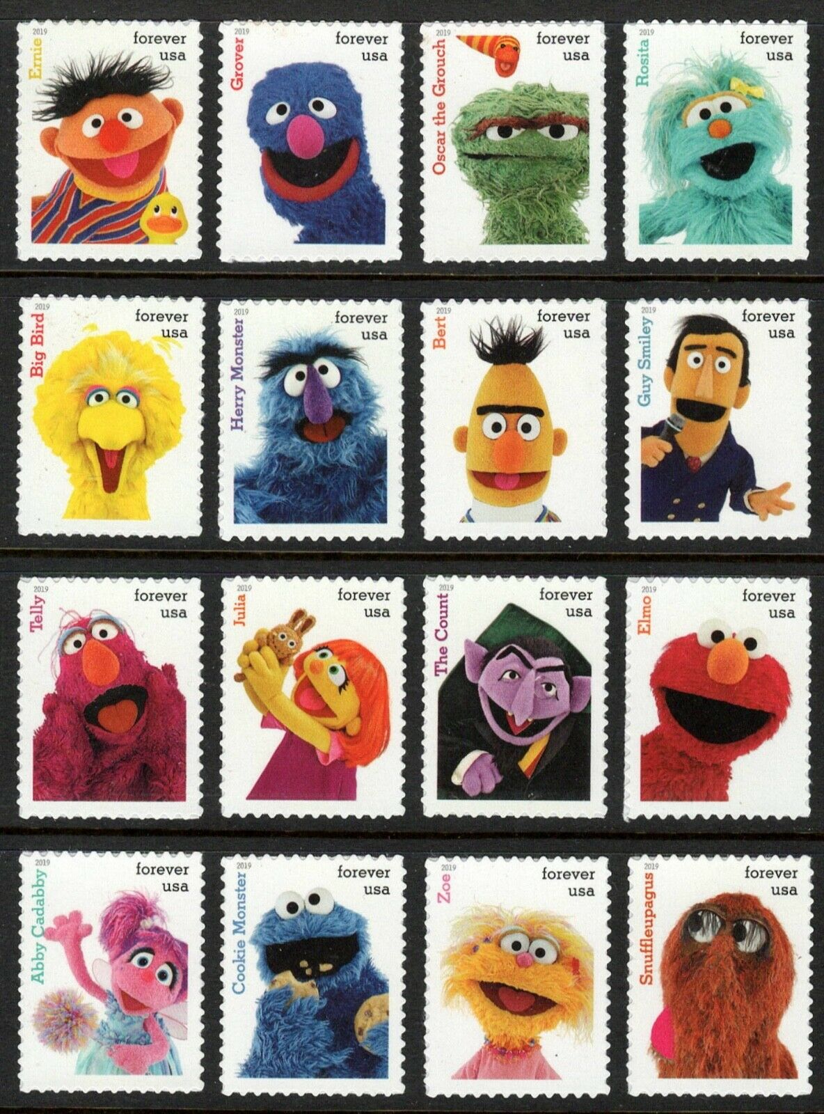 Sesame Street characters to be featured on new stamps