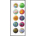 #5928a Pinback Buttons, Vertical Strip of Ten