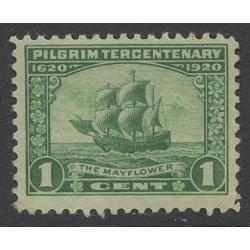 #548 Pilgrim Issue, 1¢ Green, VLH