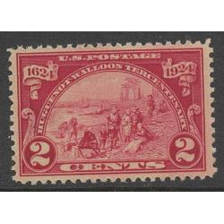 #615 2¢ Carmine Rose, Walloons Landing at Fort Orange,