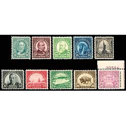 #692-701 Rotary Press, Complete Set of Ten Very Fine NH