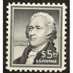 #1053 $5 Alexander Hamilton, VLH Very Fine