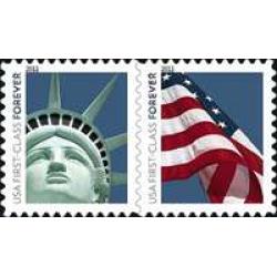 4641-44 - 2012 First-Class Forever Stamp - U.S. Flags: Equality, Justice,  Freedom and Liberty (Ashton Potter, booklet) - Mystic Stamp Company
