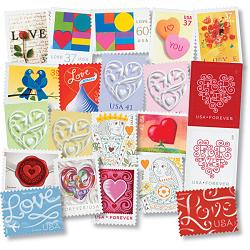 #1475-5651 Love Series, Complete Collection of 67 Stamps