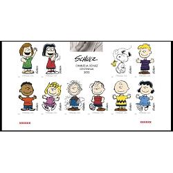 #5735c Charles M. Schulz, Peanuts Characters, Bottom 1/2 Sheet 10 Different Stamps