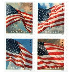 #5886a Four Flags, (Time of Day), Booklet Block of Four - P