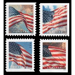 #5887-5890 Four Flags, (Time of Day), Set of Four Booklet Singles - APU