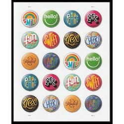 #5928b Pinback Buttons, Full Sheet of Twenty