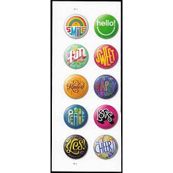 #5928a Pinback Buttons, Vertical Strip of Ten