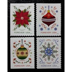 #5944b Holiday Joy, Block of Four