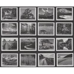 #5854a-p Ansel Adams, Set of 16 Single Stamps