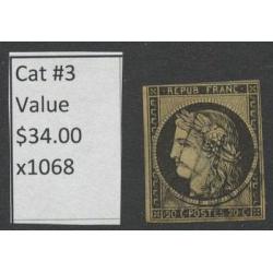 France # 3 Used, Scott Value: $34.00