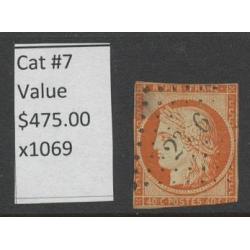 France # 7 Used, Catalog Value $475.00