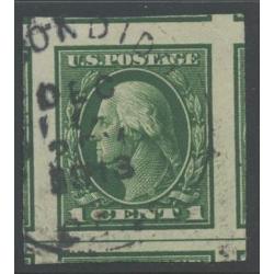 #408 1¢ Washington, Green Jumbo Stamp